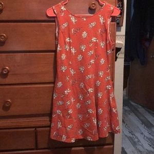White and Rust floral dress from F21